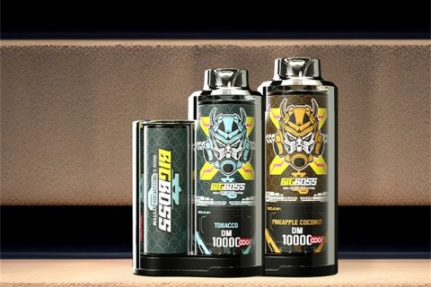 OOO! BIGBOX APPLE DTLDL Disposable Vape POD 12000 Puffs 25ml large clouds with adjustable airflow and rechargeable battery 1000mAh, Free Base Nicotine 3mg, 5mg, 6mg