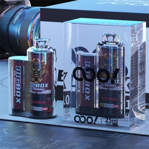 OOO! BIGBOX BANANA SPLIT DL/DTL Disposable Vape POD 12000 Puffs 25ml Free Base with adjustable airflow