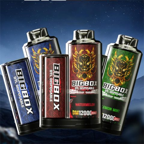 OOO! BIGBOX BANANA SPLIT DL/DTL Disposable Vape POD 12000 Puffs 25ml Free Base with adjustable airflow