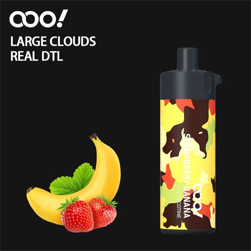 OOO! 12000 Puffs STRAWBERRY BANANA DTL/DL Disposable Vape POD 20ml